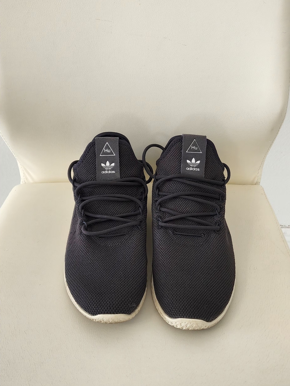 adidas Black Mesh Men's Sneakers with White Soles